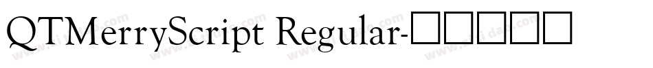 QTMerryScript Regular字体转换